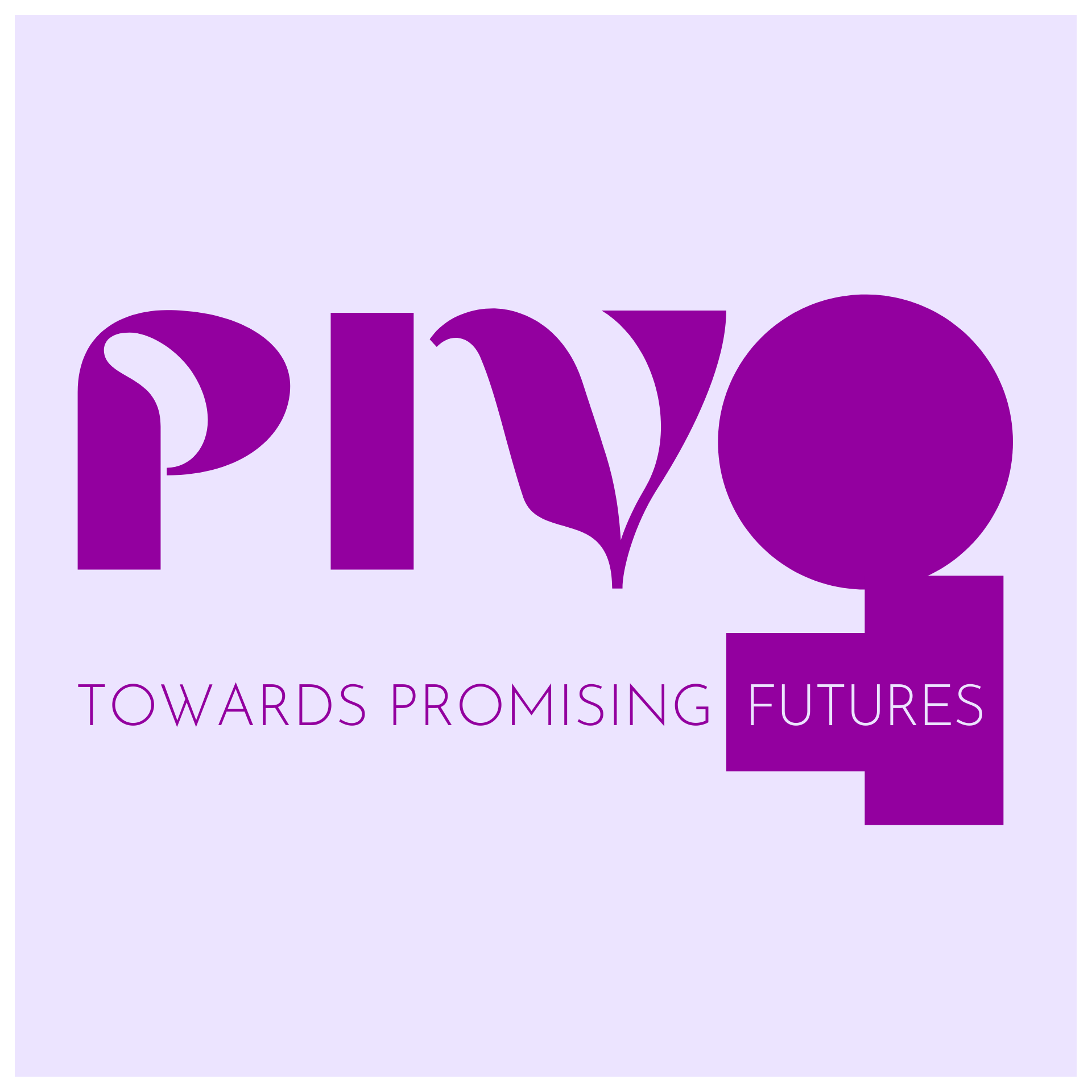 The PIVOT Towards Promising Futures logo states the title in purple over a lavender background.