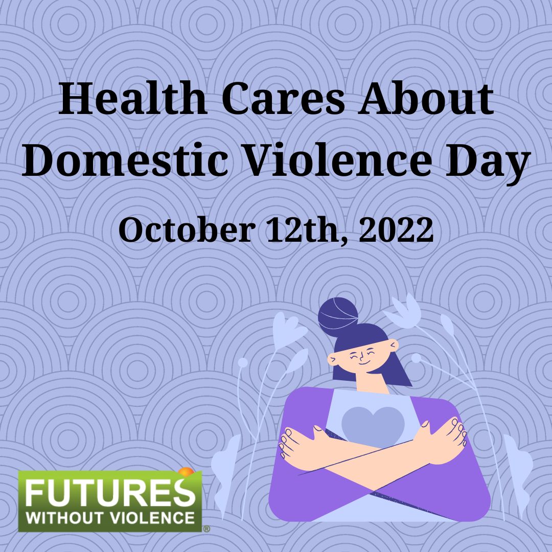 health cares about domestic violence day graphic